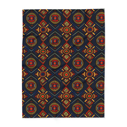 "Wrappa" Fleece Blanket - African Print Bogolan Mali