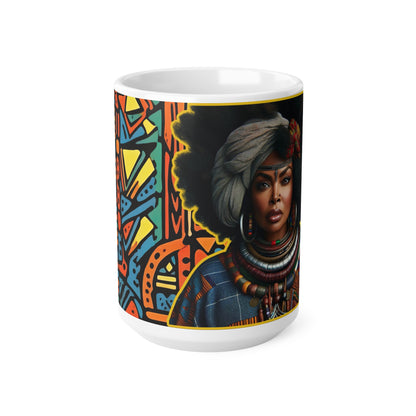 She is BRILLIANT: Inspirational African Queen Mug - Ceramic Coffee Cups, 11oz, 15oz