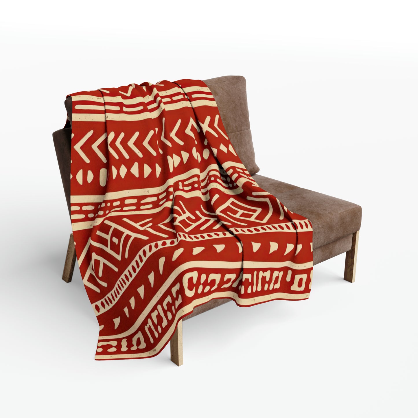 Fleece Blanket - African Print Bogolan Mali