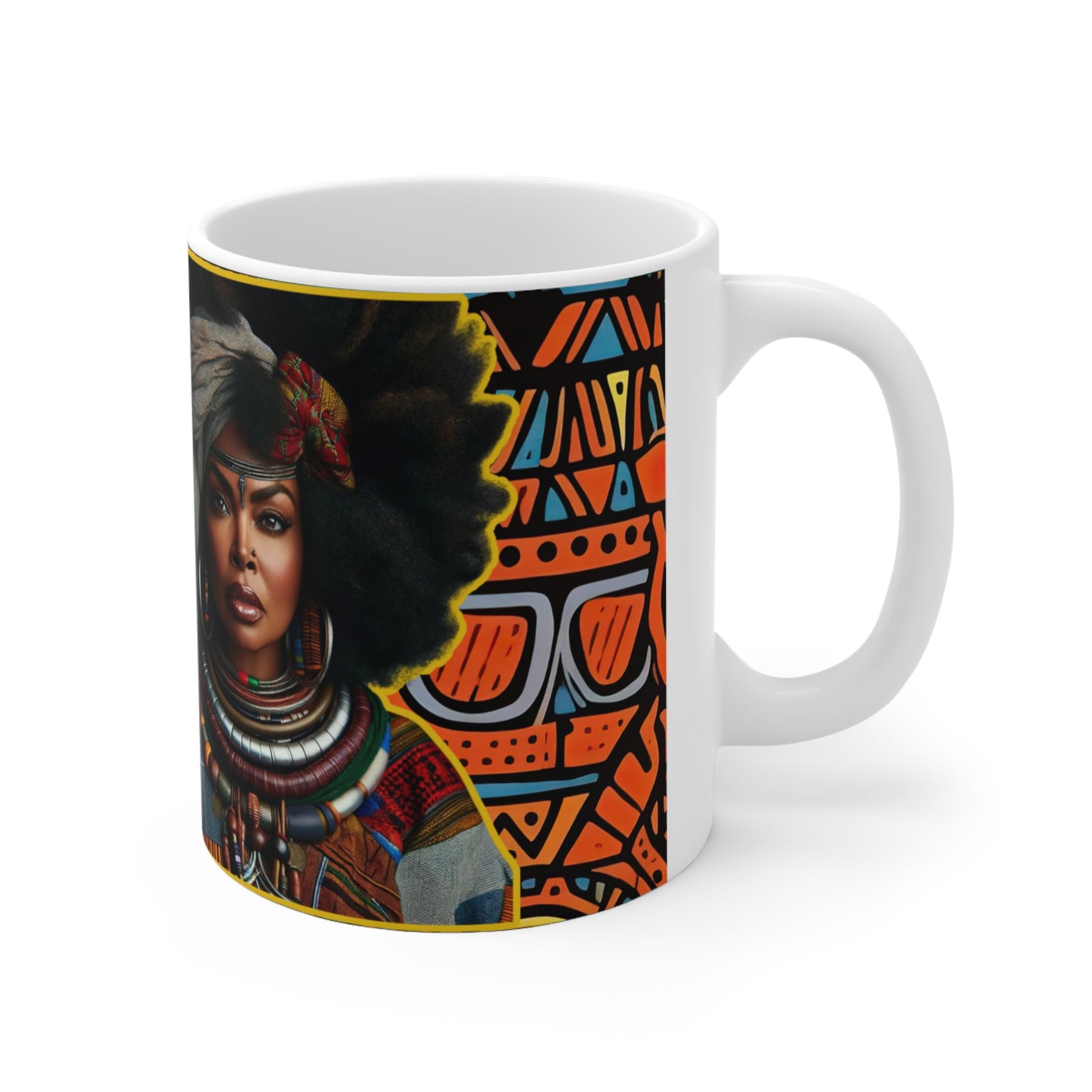She is BRILLIANT: Inspirational African Queen Mug - Ceramic Coffee Cups, 11oz, 15oz
