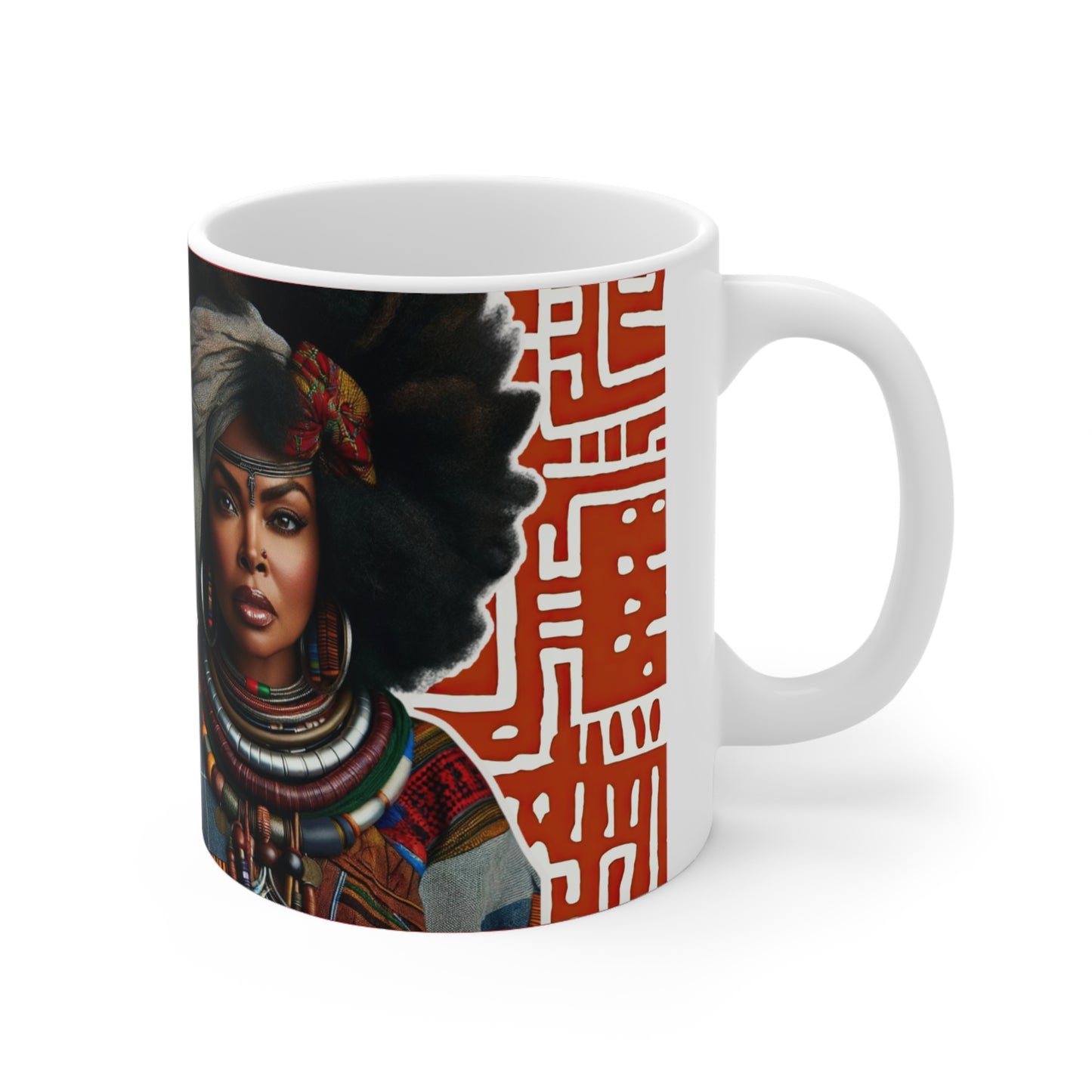 She is BOLD: Inspirational African Queen Mug - Ceramic Coffee Cups, 11oz, 15oz