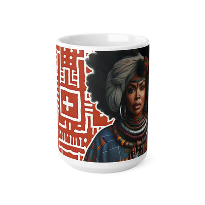 She is BOLD: Inspirational African Queen Mug - Ceramic Coffee Cups, 11oz, 15oz