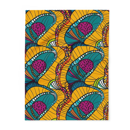 Copy of Copy of Fleece Blanket - African Print Bogolan Mali