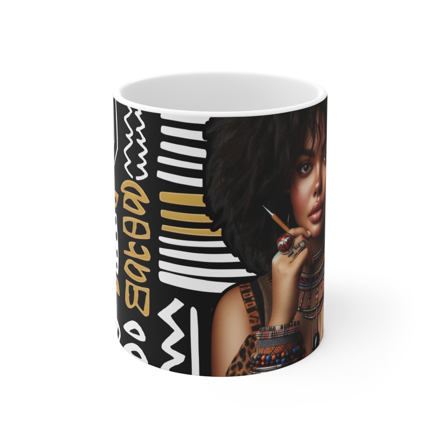 She is BEAUTIFUL Inspirational African Queen Mug - Ceramic Coffee Cups, 11oz, 15oz