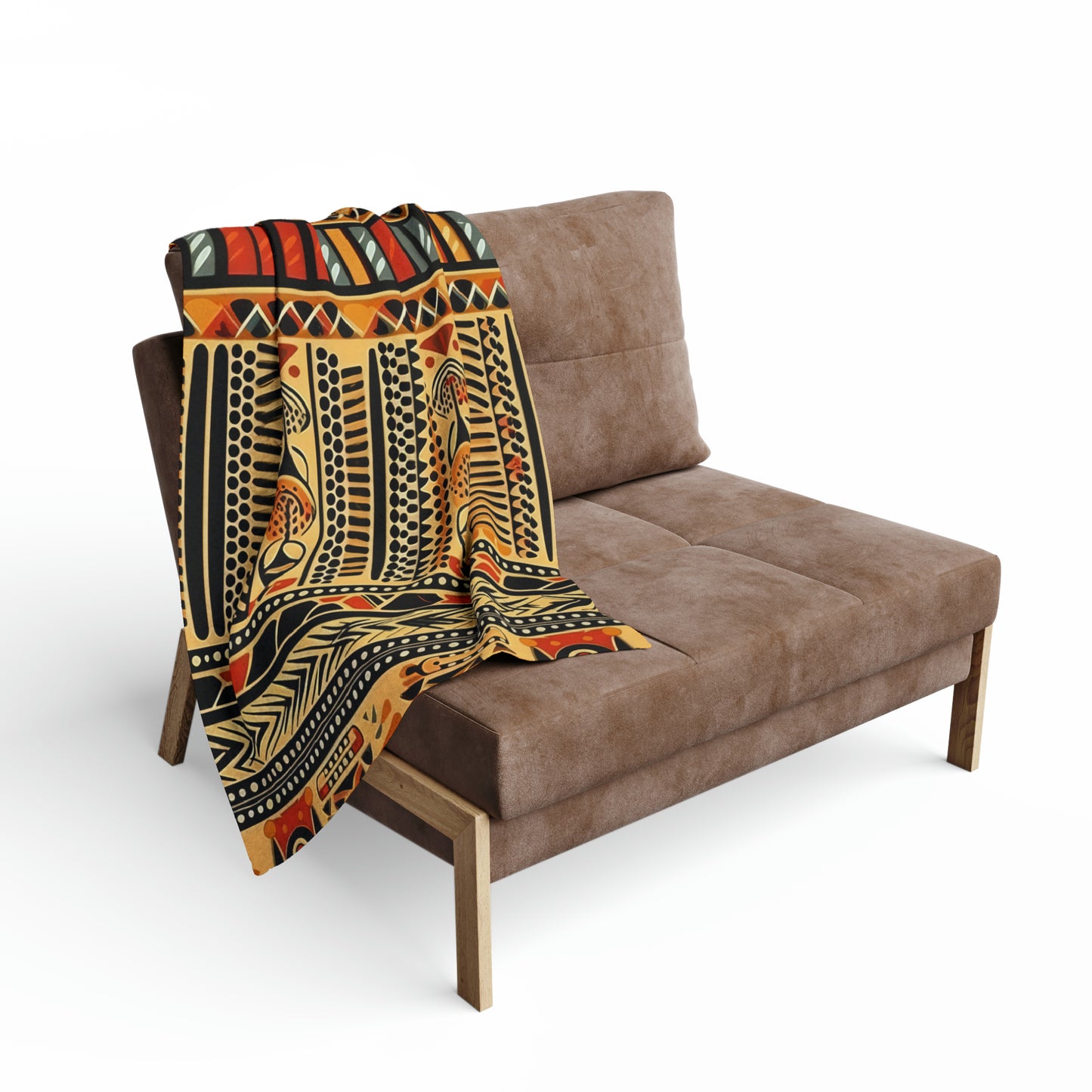 Copy of Fleece Blanket - African Print Bogolan Mali