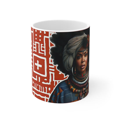 She is BOLD: Inspirational African Queen Mug - Ceramic Coffee Cups, 11oz, 15oz