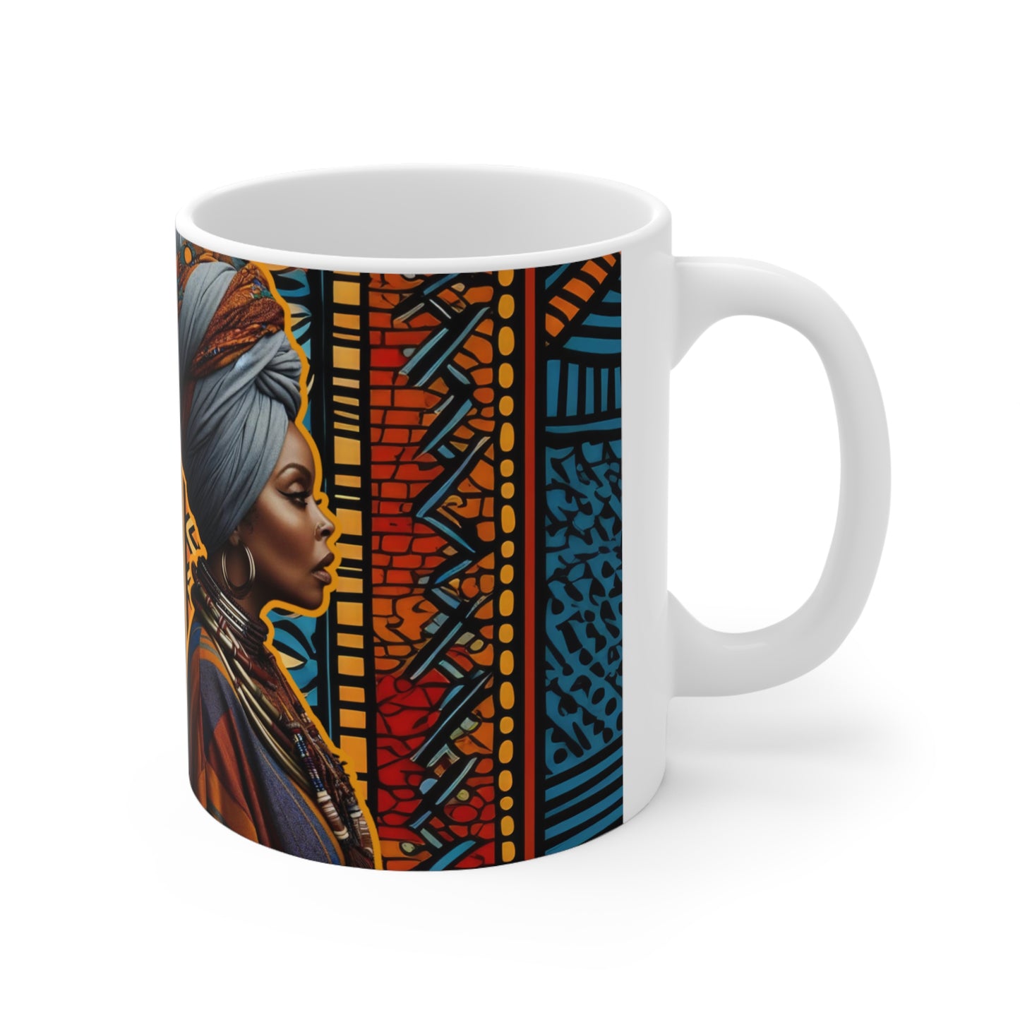 She is BRAVE: Inspirational African Queen Mug - Ceramic Coffee Cups, 11oz, 15oz